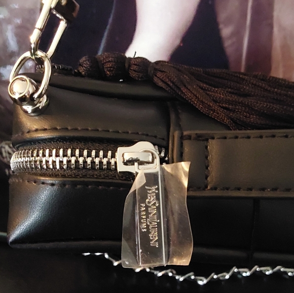 YSL BLACK PURSE/COSMETIC BAG/CROSSBODY BAG - Picture 4 of 6